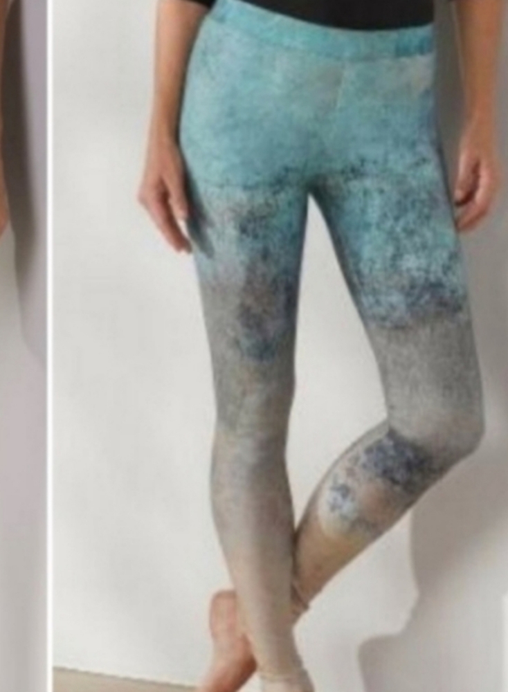 Soft Surroundings Pull-on Abstract Printed Leggings